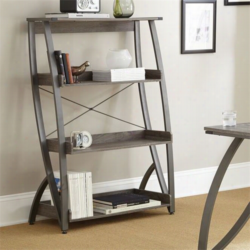 Steve Silver Ht150bk Hatfield Driftwood Pvc Booksh Elf In Grey