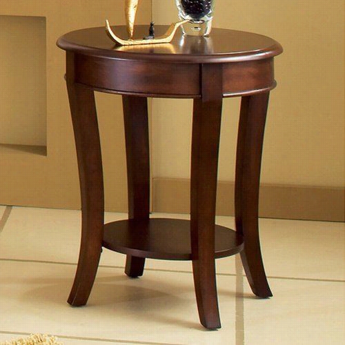 Steeve Silver Ty100e Troy End Table In Broown Cherry