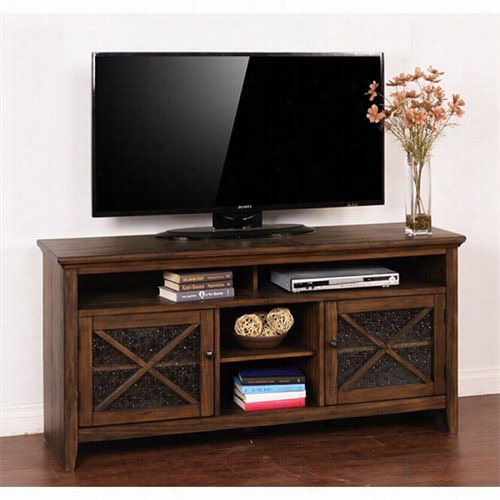 Sunny Designs 3546ac-62 Savannah 62"" Tv Console In Antique Charcoal