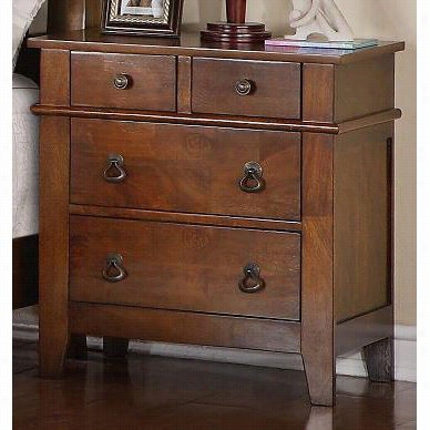 Sunset Trading Ss-ts655-ns Phoenix Nightstand In Medium Walnut