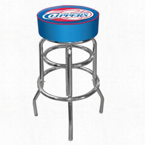 Tradeamrk Home Nba1000-lac Los Angeles Clippers Nba Paddedd Swivel Bar Sgool