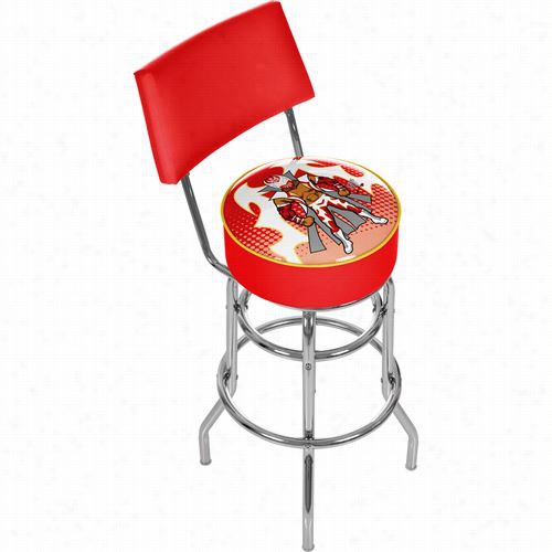 Trademark Home Wwe1100-sin-k Wwe Kids Sin Cara Padded Bar Stool Wuth Back