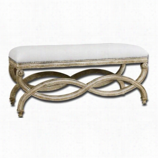 Uttermost 23075 Karline Bench In Natural Linen