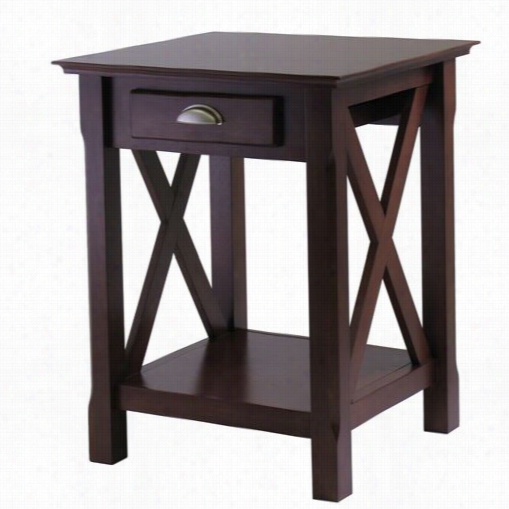 Winsome 40919 Xola Night Stand In Cappuccino