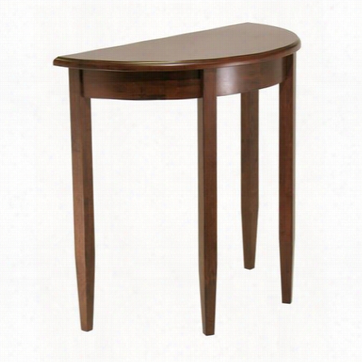 Winsome 94132 Concord Half Moon Accent Table In Antique Walnut