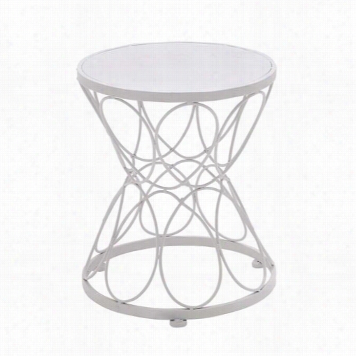 Woodland Impo Rts 29807 Exxquisite Classy Styled Metal White Plant Stand