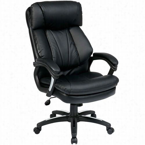 Woeksmart Fl9097-u6 Ove Rsized Faux Leather Executive Chair With Padded Loop Arms