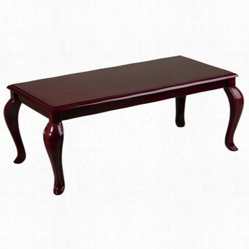 Worksmart Tbbb4020 Queen Ann Traditional Coffee Table In Mahogany