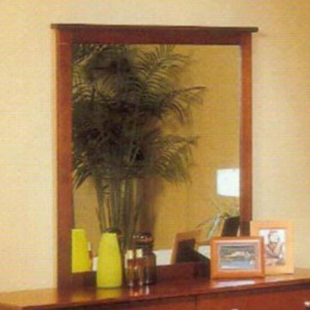 Alpine Furnitur Cc-26 Costa Mirror In Medium Cherry