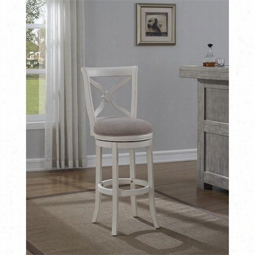 American Woodcraafters B22-205-26f Accera Counter Sstool In Ancient Rarity White/light Broown