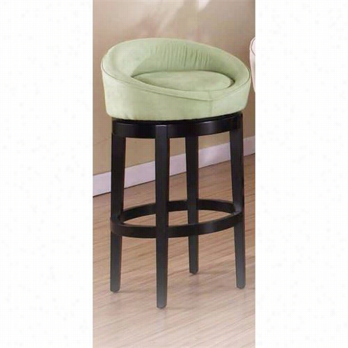 Amren L Iving Lcigbamfgr30 Igloo Green Micro Fiber 0&quo;" Swivel  Barstool In Ebony