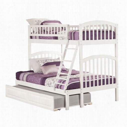Atlantic Furniture Ab64232 Richland Twinover Full Bunk Bed Ith Raised Panl Trundle