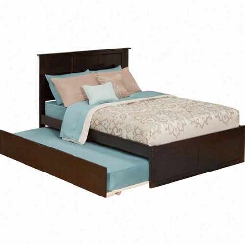 Atlanitc Furniture Ar863201 Madison Full Bed Through  Flat Panel Footboard And Urrban Trundle