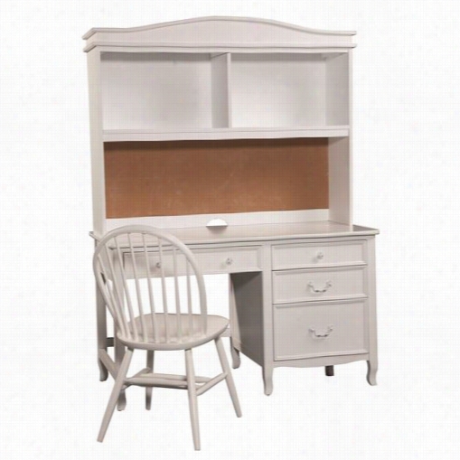 Bolton Furniture  835055500 Emma Pedesgal Desk In White With Chest
