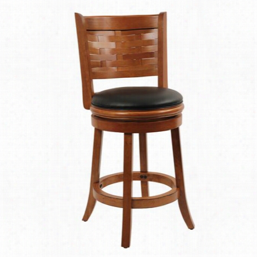 Boraam 41024 Sumatra 24"" Swivel Stool In Brush Oak