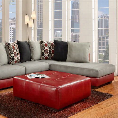 Brown Rogers Dixson Af6355-sr Sierra Red Amtching Party Ottoman