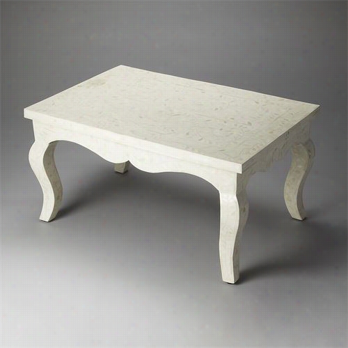 Butller 3446325 Bone Inlay Cocktail Table In White