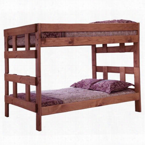 Chelsea Home Furniture 312007 Full Over Full Bunk Ebd In Mahogany Stain
