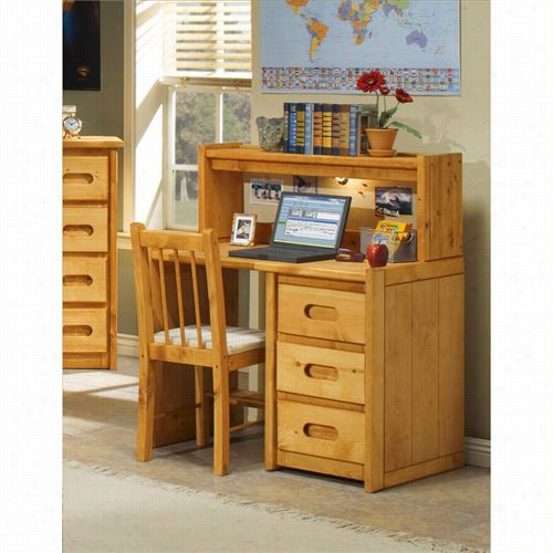 Chelsea Home Furniture 3544785-4788 40""w 3 Drawer Student Desk With Hutch In Cinnmaon