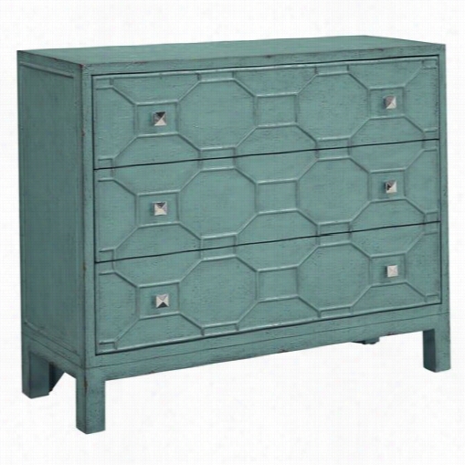 Coast To Coast 61708 Thhree Drawer Chest In Jones Seafoam Blue Green