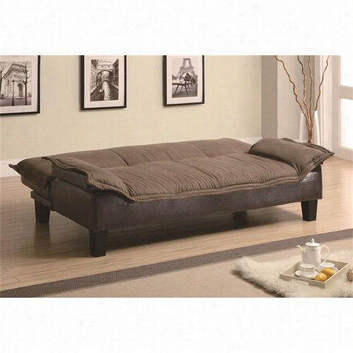 Coaster Furniture 300301 Two Tone Microfiber Sofa Bed In Brown