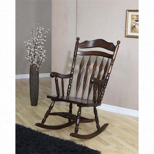 Coaster Furniture 600187 Rocker Chair In Walnut