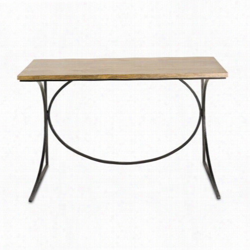 Currey And Company 3172 Swerve Desk In Affectionate Black Patina/rust