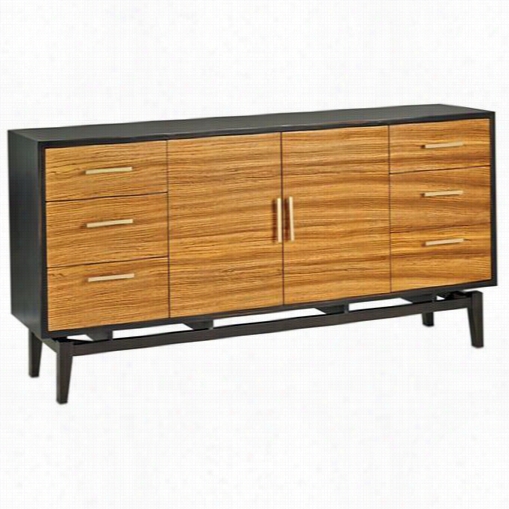 Currrey And Company 3241 Modern Credenza In Macassar Ebony