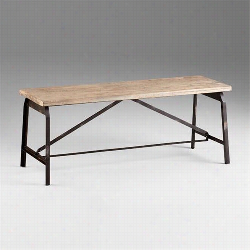 Cyan Design 04977 Laramie Entryway Bench In Aw Iron/natural Wood