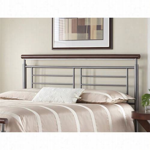 Fashion Bed Rgoup B19276 Fontane Silver/cherry Metal King Headboard