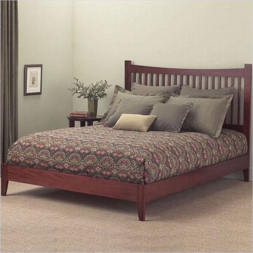 Fashion Bedg Roup B51e84 Akarta Full Size Platform Bed In Mahogany With Rails