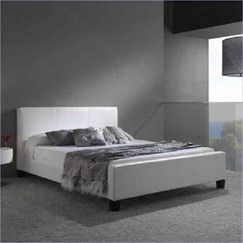 Fashion Bed Group B91l84 Euro Full Size Bed In White With Frame