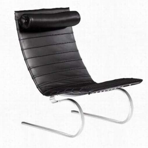 Finem O Dimports Fmi10041 Pika 20 Lounge Chair In Polished Stainless Harden