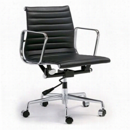 Fine Modd Iports Fmi9271 Togo Mid Back Leather Office Chair