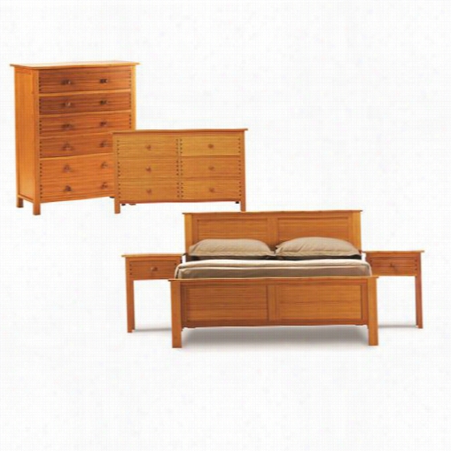 Greenington Gb0601k-gb0603-gb0602-gb0602 Hosta Eastern King Platform Bedroom Set In Caramelized Includes Bed, Nightstands, An Dresser