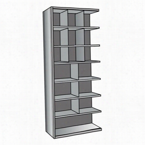 Halloewll A5533-12hg 36"&auot;w X 12""d X 87"&quo;h Add-on Unit Hi-tech Metzl Bin Shelving In Gray