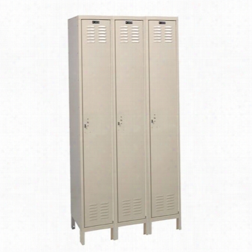 Hallowell Uh3258-1 36""wx  15"" Dx 78""h Single Tie R 3-wide Knock-dow N Value Max Locker