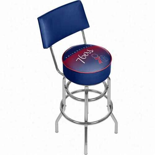 Hardwood Classics Nba  Nba1100hc-p76 Philadelpphia 76ers Hardwood Cl Assics Bar Stool With Back