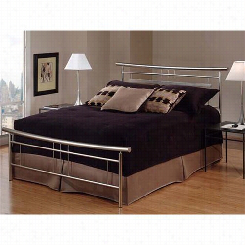 Hillsdale Furniture 133 1-660 Soho King Bed Set In Brushed Nickel - Rails Not Included