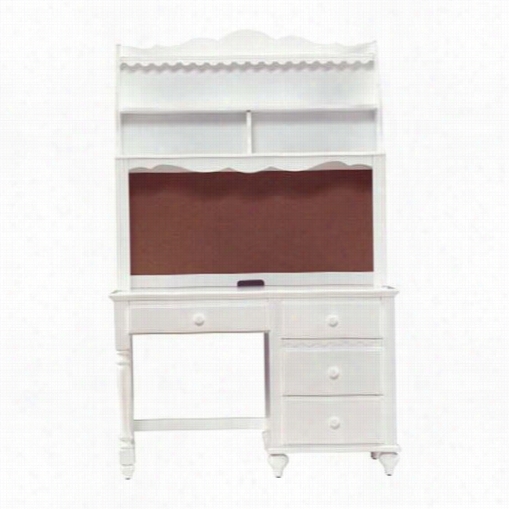 Hillsdale Furniture 1528d Lauren Desk With Hutch In White