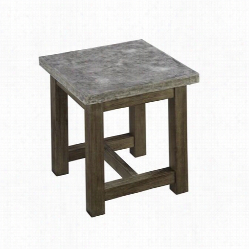 Home Styles 5133-20 Concrete Chic End Table In Brown / Gray