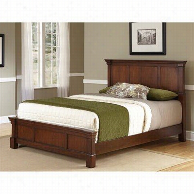 Home Styles 5520-500 The Aspen  Qu Een Bed In Rustic Cherry