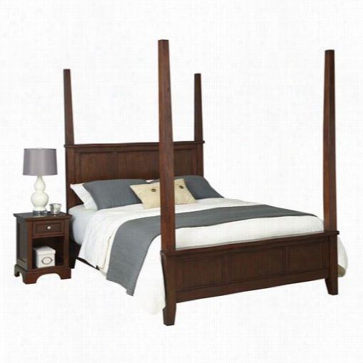 Home Styles 5529-6201 Chssapeake King Potser Bed And Night Stand In Cherry