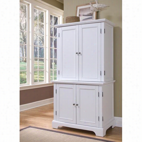 Home Styles 5530-190 Naples Compac T Comuter Cabinet With Hutch