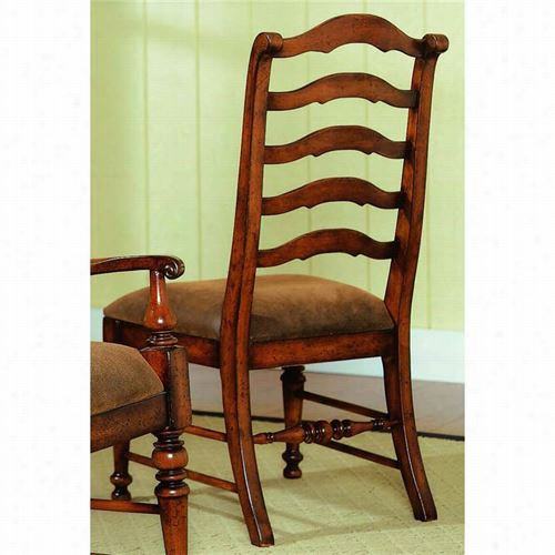 Hooker Furniture 366-75-410 Waverly Place Ladderback Side Chair In Medium Wood - Set Of 2