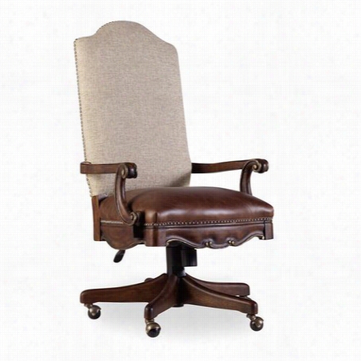 Hooker Furniture 5091-30220 Adagio Tilt Swivel Chair In Dark Wood