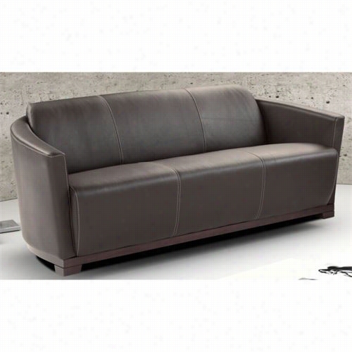 J&m Furniture 176922-s-bw Hotel Italian Leather Sofa In Brown