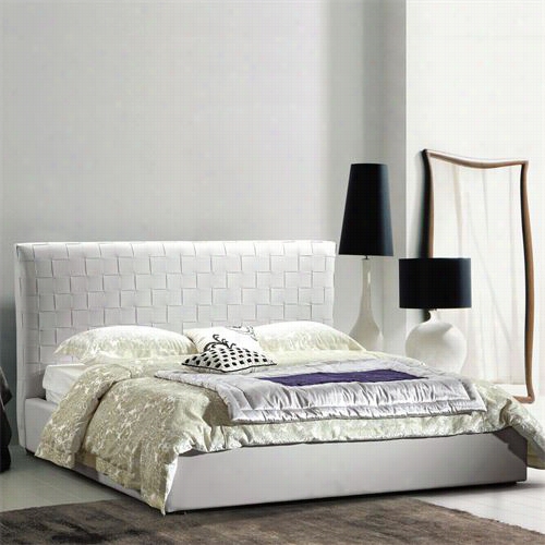 J&m Furniture 18019-q-w Lea Queen Panel Bed In White