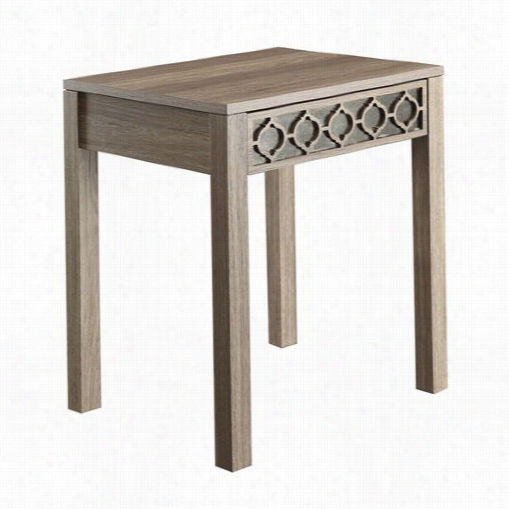 Office Star Hln09-gk Helena Fragment Table In Greco Oak With Mirror Accent Panel