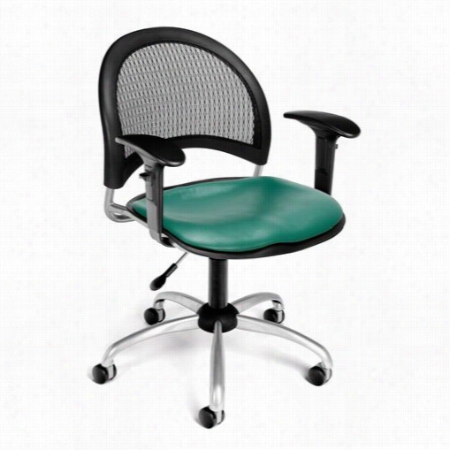 Ofm 336-vam-aa3 Moon Swivel Vin Yl Chair With Arms
